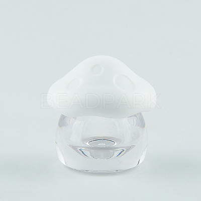 Mushroom Shape Transparent Acrylic Refillable Container with PP Plastic Cover PW-WG73815-09-1