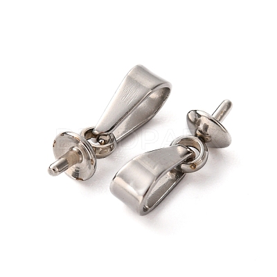Tarnish Resistant 201 Stainless Steel Peg Bails Pendants STAS-E031-1-1