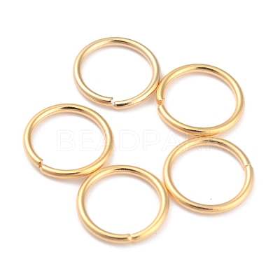 Rack Plating Brass Open Jump Rings KK-O139-18R-G-1