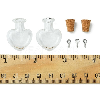 6Pcs Clear Mini High Borosilicate Glass Bottle Bead Containers AJEW-FS0001-09B-1
