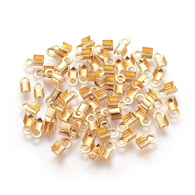 304 Stainless Steel Folding Crimp Ends X-STAS-P227-02G-1