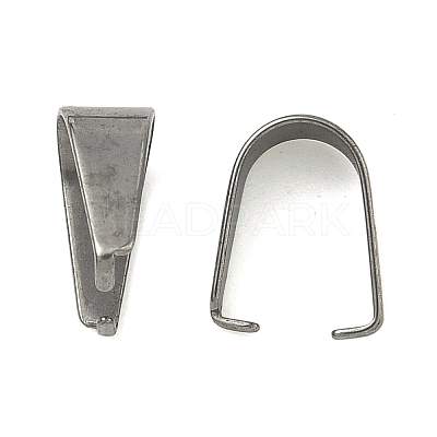 Tarnish Resistant 201 Stainless Steel Snap on Bails X-STAS-Q007-1-1