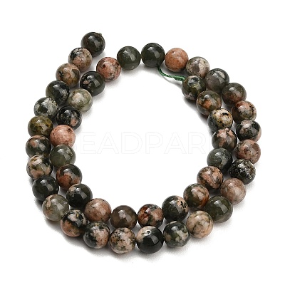 Natural Green Rutilated Quartz Beads Strands G-G475-A02-8mm-1