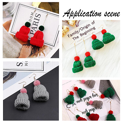 Handmade Wool Woven Hat Decoration AJEW-NB0001-16-1
