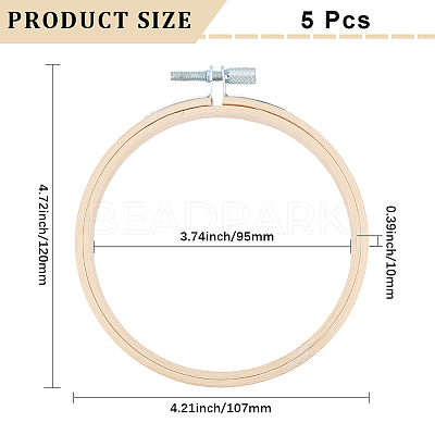 Bamboo Embroidery Hoops AJEW-WH20020-316A-1