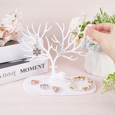 Plastic Jewelry Earring Holder ODIS-WH0001-50B-1