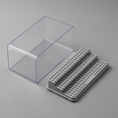 3-Tier Transparent Acrylic Mini Building Block Presentation Boxes ODIS-WH0025-78B-1