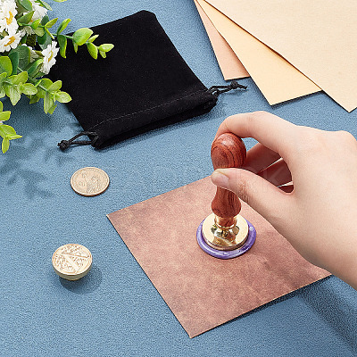 2Pcs 2 Styles Brass Stamp Heads DIY-CP0007-68A-1