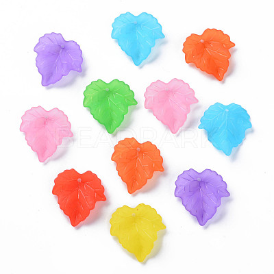 Autumn Theme Transparent Frosted Acrylic Pendants PAF002Y-1