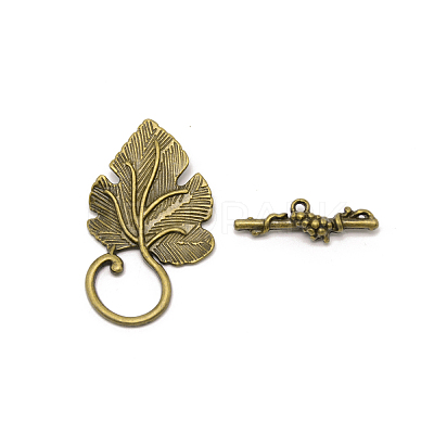 Zinc Alloy Toggle Clasps PALLOY-WH0085-96-1