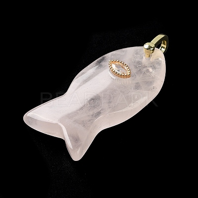 Natural Rose Quartz Pendants G-Z102-02G-09-1