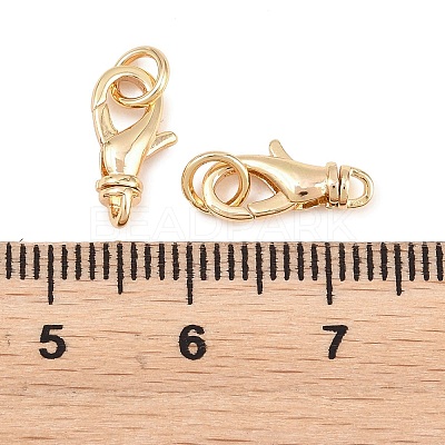 Brass Lobster Claw Clasps KK-H287-08A-G-1