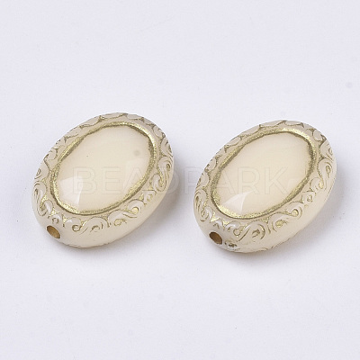 Plating Acrylic Beads PACR-T008-06E-1