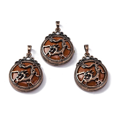 Natural Red Jasper Pendants G-A241-02R-14-1