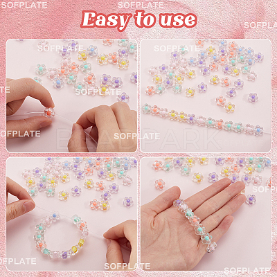 300Pcs Transparent Acrylic Beads TACR-SP0001-04-1