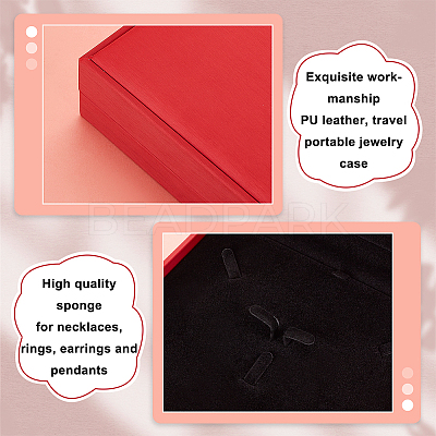 Square PU Leather with Lint Jewelry Storage Box AJEW-WH0505-86B-01-1