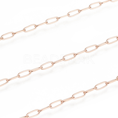 Ion Plating(IP) 304 Stainless Steel Paperclip Chains CHS-F010-01B-RG-1