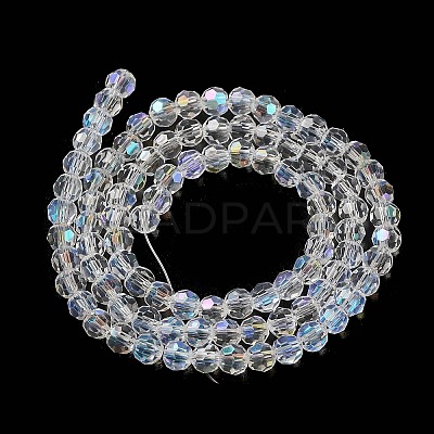 Electroplate Transparent Glass Beads Strands LS-EGLA-A035-T4mm-L19-1