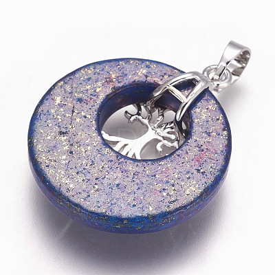 Natural Lapis Lazuli Pendants G-F573-C11-1