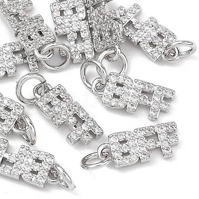 SHEGRACE Brass Micro Pave Clear Cubic Zirconia Pendants XGRQ2C218-408P-1