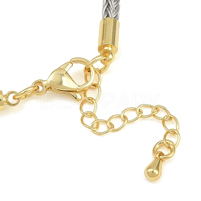 Braided Steel Wire Bracelet Making KK-CBA6056-03G-G-1