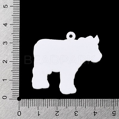 Opaque Printed Acrylic Pendants SACR-F018-01C-1