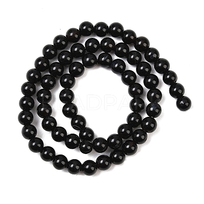 1 Strand Natural Black Onyx Beads Strands G-YW0002-57C-1