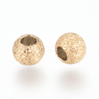 Ion Plating(IP) 304 Stainless Steel Textured Spacer Beads LS-X-STAS-P108-04G-A-1