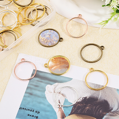 80Pcs 4 Colors Zinc Alloy Pendants FIND-CA0008-82-1
