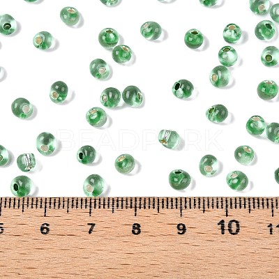 6/0 Baking Paint Transparent Fringe Glass Seed Beads X1-SEED-N006-06K-1