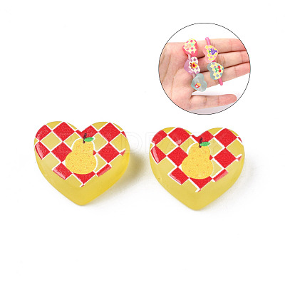 Transparent Printed Acrylic Beads MACR-S373-124-H11-1