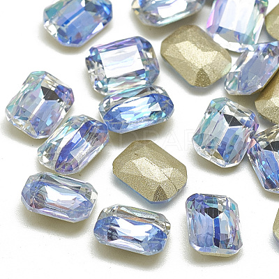 DIY Pointed Back K9 Glass Rhinestone Cabochons RGLA-T042-6x8mm-206LS-1