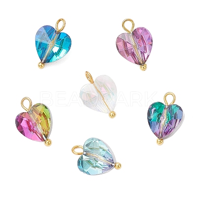 Transparent Glass Charms PALLOY-JF04198-01-S-1