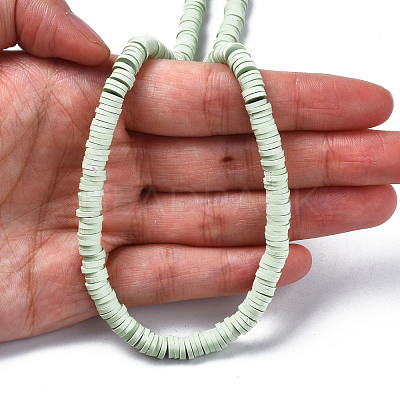 Handmade Polymer Clay Beads Strands CLAY-R089-6mm-157-1