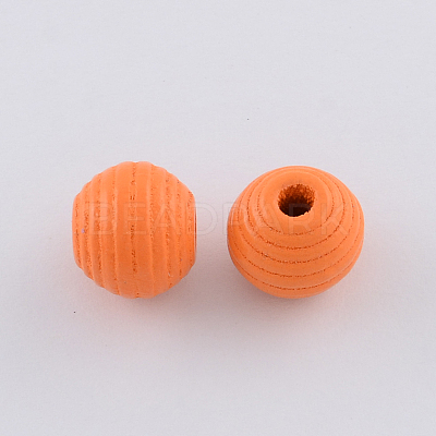 Dyed Natural Wood Beehive Beads WOOD-R249-055-1