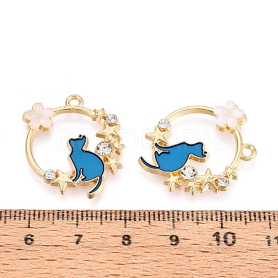 Alloy Crystal Rhinestone Pendants X-ENAM-S120-002B-1