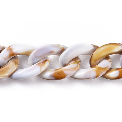 Acrylic Curb Chains AJEW-JB00505-04-1