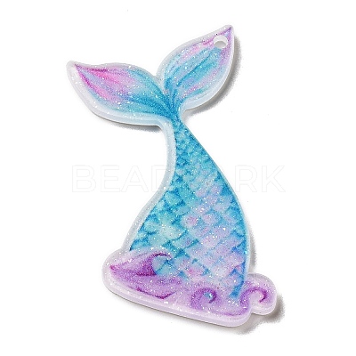 Ocean Themed Opaque Printed Acrylic Pendants SACR-L004-03D-1