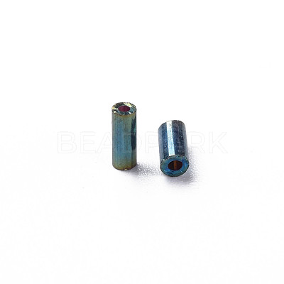 Metallic Colours Glass Bugle Beads SEED-N005-001-D02-1
