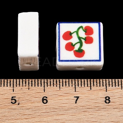 Printed Handmade Porcelain Beads PORC-G016-04-1