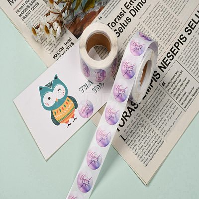 1 Inch Thank You Stickers X-DIY-G025-J12-1
