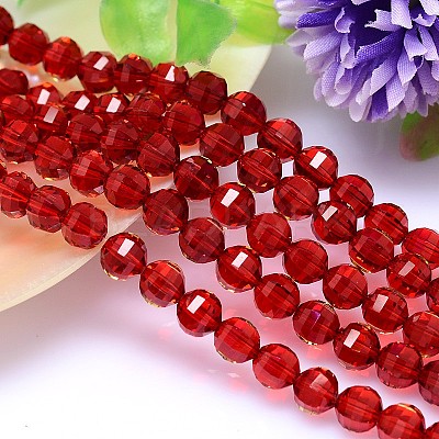 Faceted Round Imitation Austrian Crystal Bead Strands G-M182-8mm-06A-1