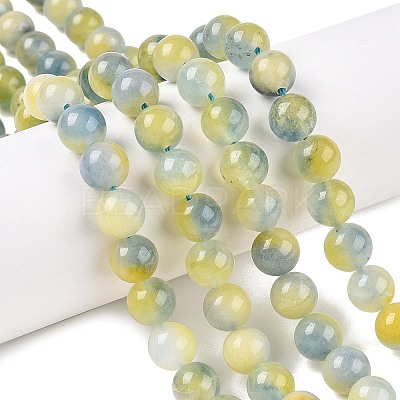 Dyed Natural White Jade Beads Strands G-T138-8mm-210-6-1