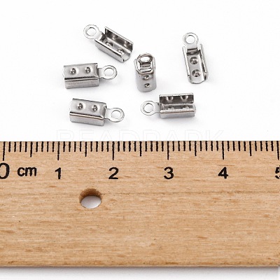Tarnish Resistant 304 Stainless Steel Folding Crimp Ends X-STAS-R065-36-1