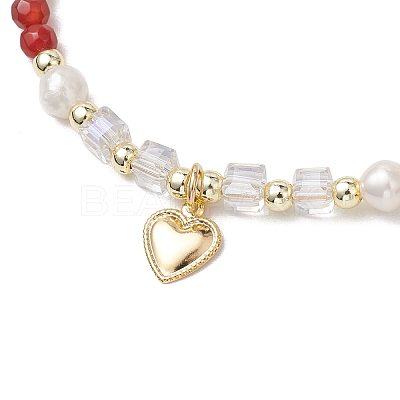 Natural Round Mixed Gemstone Beads Braided Beads Bracelets for Women BJEW-JB11658-1