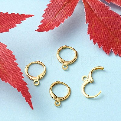 Brass Huggie Hoop Earring Findings KK-YW0001-51-1