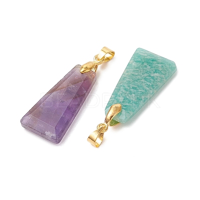 Natural Mixed Gemstone Pendants PALLOY-JF05426-01-1