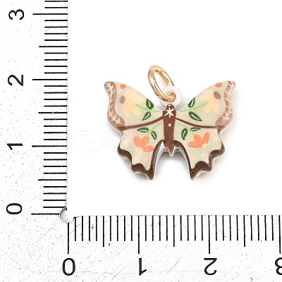 Painted Brass Pendants KK-CBAA339-02C-1