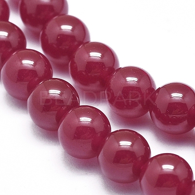 Lab Grown Red Corundum Beads Strands G-D0003-C21-B-1