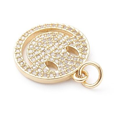 Brass Micro Pave Clear Cubic Zirconia Pendants LS-ZIRC-Z014-08G-1
